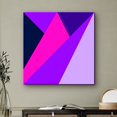 thumbnail image 2 of PixonSign Canvas Print Wall Art Purple, Pink and Black Triangles Geometric Shapes Digital Art Modern Art Minimalist Colorful Multicolor Neon for Living Room, Bedroom, Office - 24"x24", 2 of 5