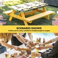 thumbnail image 6 of Lemon Gnomes Table Cloths for 5 Foot Rectangle Tables, Summer Botanical Yellow Fruit Black Lattice Patio Waterproof Elastic Fitted Tablecloths, Washable Rectangular Table Cover for Camping, 6 of 8