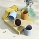 thumbnail image 4 of Vaso de agua de silicona de grado alimenticio anticaída para bebés, con boca abierta, para niños, para aprender a beber, 1 unidad, amarillo, 4 of 5