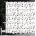 thumbnail image 3 of Ambesonne Animal Print Shower Curtain, Cartoon Fauna Zebra, 69"Wx84"L, Multicolor, 3 of 4