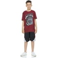 thumbnail image 3 of Boys Youth Big Kids Athletic Active Performance Sports 4 Piece Graphic T-Shirt Top and Basketball Short Set, 3 of 7