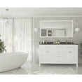 thumbnail image 2 of Laviva Wimbledon 60" Wood Cabinet with Marble Countertop in White/Black, 2 of 7