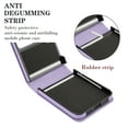 thumbnail image 3 of ELEHOLD for Samsung Galaxy Z Flip 4 Wallet Case,Anti-slip Cross Textured PU leather Card Holder Metal Ring Slim Shockproof Protective Cover for Women Men for Samsung Galaxy Z Flip 4,Purple, 3 of 6