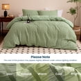 thumbnail image 6 of Sleep Zone Striped Seersucker Duvet Cover Set King, OEKO-TEX Soft Breathable Bedding, Lightweight All-Season Use, Hidden Zipper & Corner Ties, Machine Washable (Sage Green, King), 6 of 10