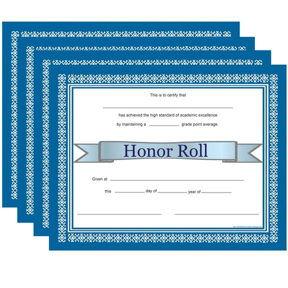 SHAPES ETC. Recognition Certificate - Honor Roll Certificate
