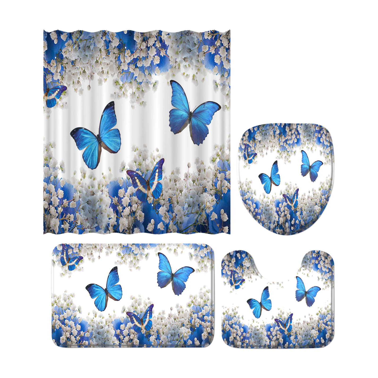 Details about   Home Bathroom Waterproof Shower Supplies Butterfly Decoration Shower Curtain SH 