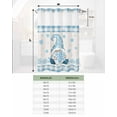 thumbnail image 6 of No Hook Shower Curtain with Snap in Liner, Christmas Gnome Snowflake Blue and White Buffalo Plaid Hotel Shower Curtains for Bathroom, Washable Shower Curtain Liner Set with Mesh Top Window, 72”x78”, 6 of 6
