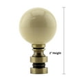 thumbnail image 3 of Ceramic 35mm Ivory Ball Ceiling Fan Pull, 2"h with 12" Antiqued Brass Chain, 3 of 3