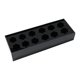 thumbnail image 2 of Jarrón de flores rectangular de acrílico negro largo para oficina y sala de estar 30x10x6.5cm 12 agujeros, 2 of 9