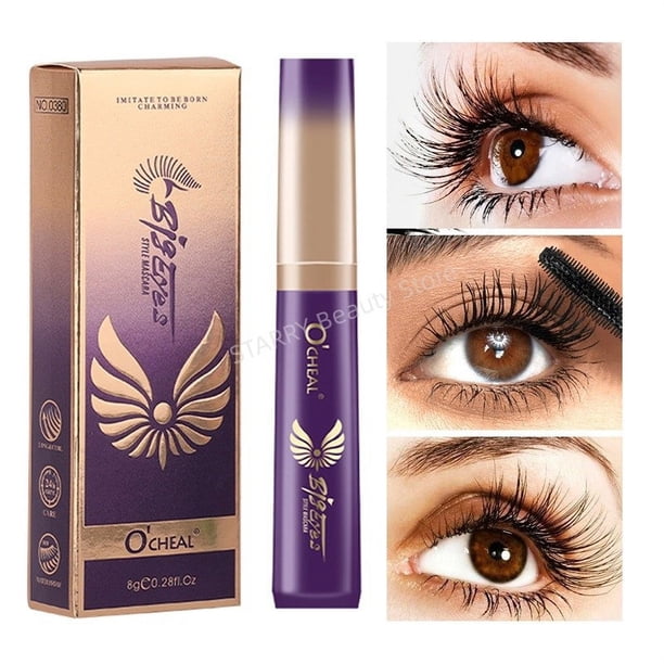 Máscara alargadora de pestañas, resistente al agua, larga duración, sedosa, negra, maquillaje, belleza, cosmética coreana( 1PCS