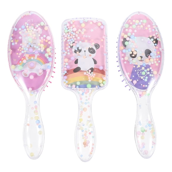 KAKOWELY Airbag Comb 1 Set 3pcs Lovely Panda Pattern Air Bag Combs Air Cushion Combs (Assorted Color)8.46"X2.76"X1.18"