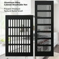 thumbnail image 3 of BE-TOOL 1/2Pcs Aluminum Alloy Grille Vent Cover Hollow Design Ventilation Grille Cover for Walls and Ceilings Cabinets Matte Black, 3 of 8