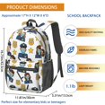 thumbnail image 3 of Police White Pattern 17" Waterproof Oxford School Backpacks for Teens, S-Shape Padded Straps, for School, Travel, Hiking, Camping, 3 of 5