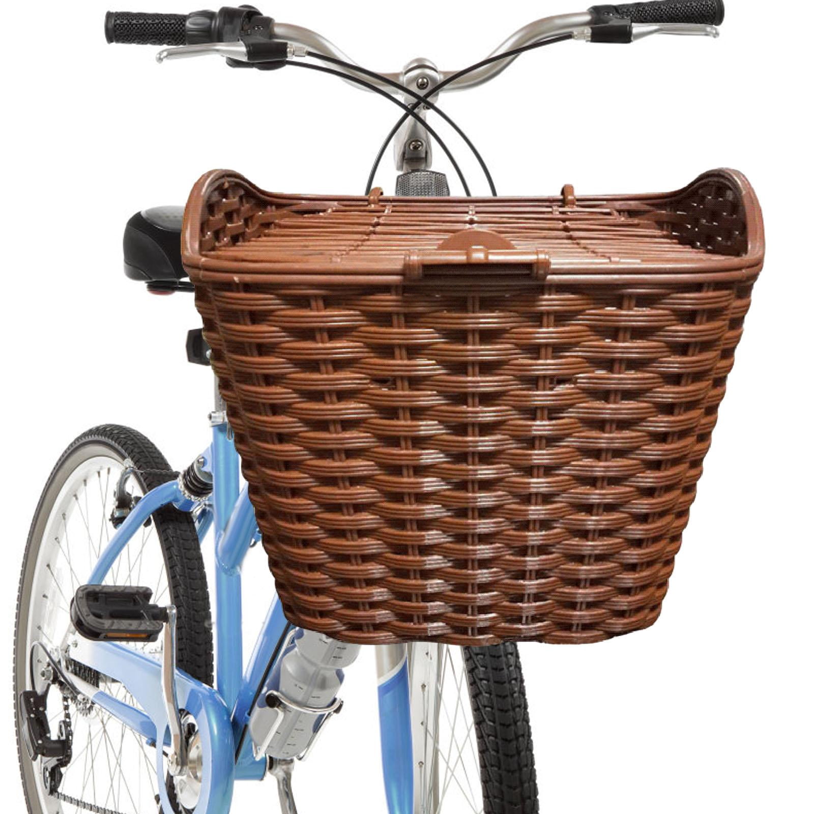 Bike Basket with Lid Front Basket for Mountain Road Bike Accessories