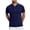 Navy, variant on Men's Golf Shirt Short Sleeve Button Down Lapel Shirt Moisture Wicking Casual T-Shirt Solid Color Basic Office Work Tee Top Black XXXL