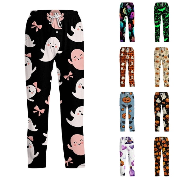 Satingcolo Men Pajama Pants Funny Mens Pajama Bottoms Comfy Sleep Pants For Men With Drawstring Halloween Gift