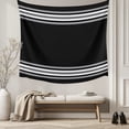 thumbnail image 5 of Black Striped Large Tapestry for Bedroom Wall Hanging Tapestry, Farmhouse Black White Stripes Ceiling Backdrop Tapestries Poster Blanket Wall Decor for Teens Room Living Room Dorm 86" x 104", 5 of 8