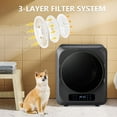 thumbnail image 5 of Portable Mini Cloth Dryer Machine FCC Certificate PTC Heating Tumble Dryer Electric Control Panel,Grey Body with Black Door,850W,for Home/Apartment/Dorms,UV Sterilizaiton,Digital Touch Panel, 5 of 9