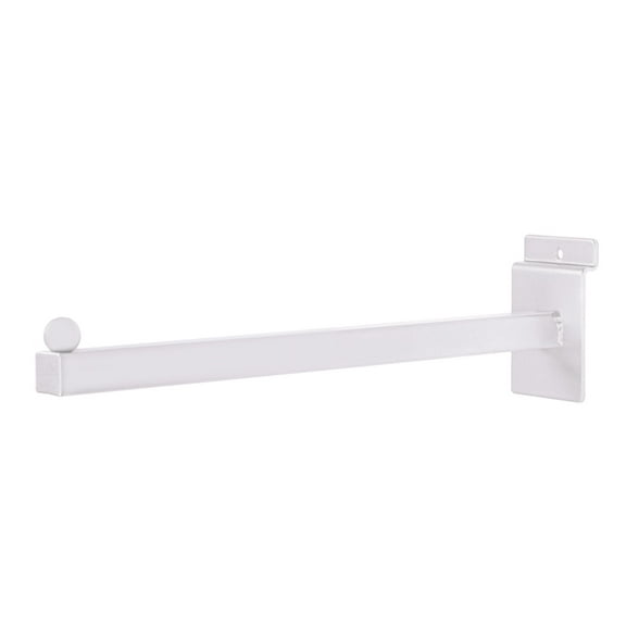 SSWBasics 12 inch Straight Square White Faceout for Slatwall - Pack of 25 Traditional Slat Wall Accessory for Enhanced Storage | Versatile Slat Wall Accessories for Organized Display