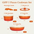 thumbnail image 4 of GIPP 5pcs Pots and Pans Set Non Stick,Cookware Sets with Removable Handle, Oven & Dishwasher Safe,Induction Cookware,Kitchen Cooking Set,Orange Gradient, 4 of 8