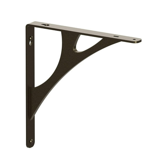Knape & Vogt Decorative Shelf Bracket Manhattan Style - Steel, Bronze, 10 in H, 500 lbs