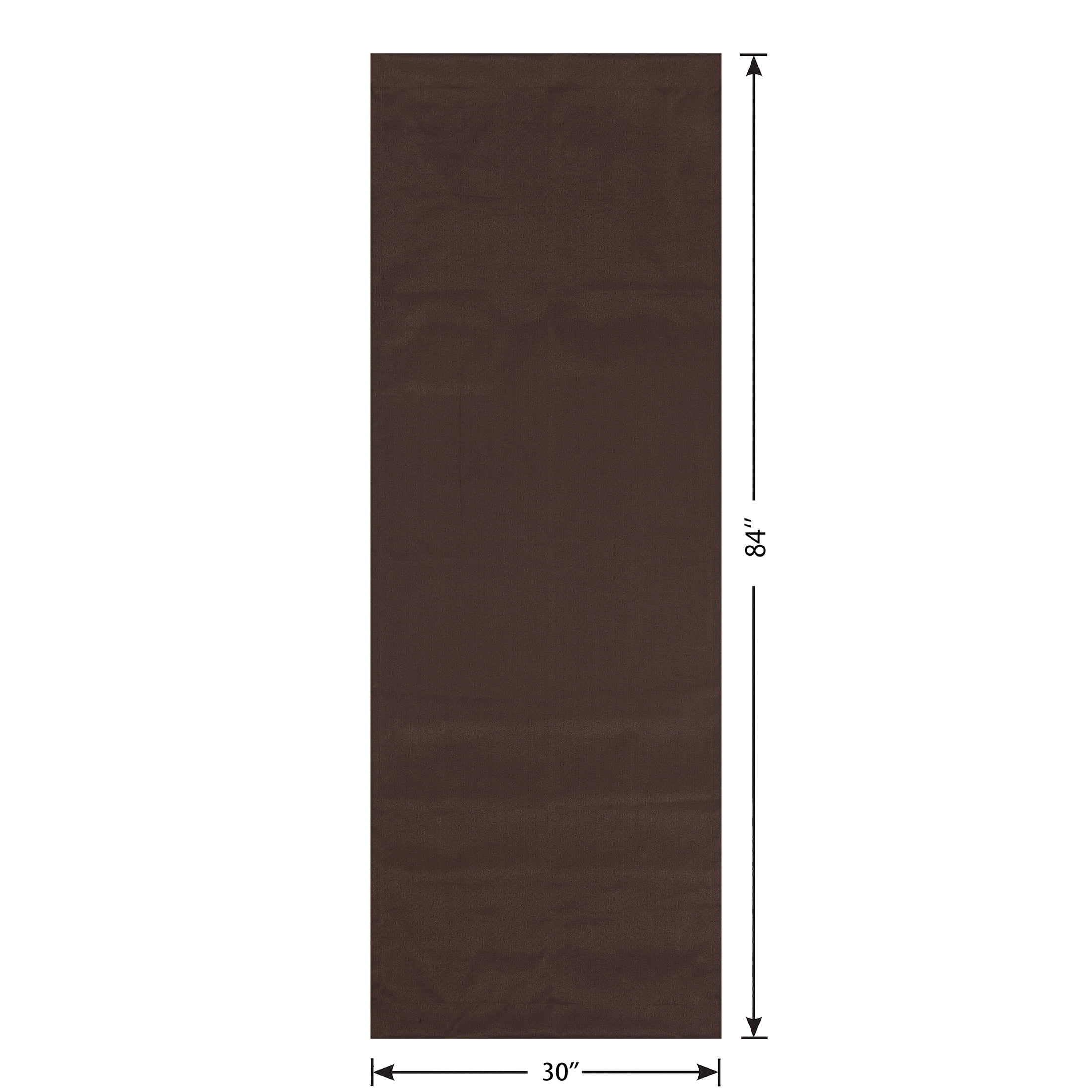 Mainstays Brown Solid Blackout Rod Pocket with Back Tabs Curtain Panel Pair, Set of 2, 30" W x 84" L