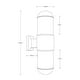 thumbnail image 3 of Aplique pared exterior, IP44, color negro, 10W, E27, 2 luces, 3 of 5