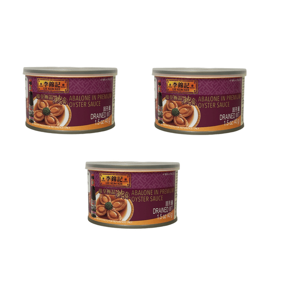 Lee Kum Kee Abalone in Premium Oyster Sauce 7.8oz/ 220g; Set of 3 Cans