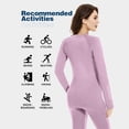 thumbnail image 2 of Woolcano Women’s 100% Merino Wool Base Layer Set Lightweight Thermal Underwear for Ski Winter Outdoor, 2 of 6