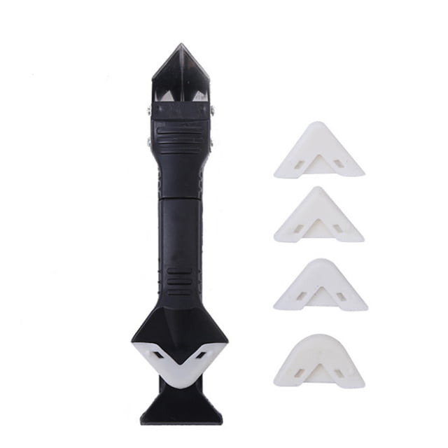 Clearance Caulking Tools,Metal Glue Scraper, Glass Glue Scraper, Seam Cleaning Tool, Angle Residual Glue Scraper, Seam Beauty Tool Set