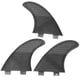 thumbnail image 1 of 3 piezas / juego de aletas de fibra de vidrio para tabla de surf G3 / G5, aletas para surfear con remo de pie (negras), 1 of 8