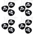 thumbnail image 1 of 12 Uds. Parches de ojo de pirata negro, máscara de ojo de capitán caribeño con calavera de un ojo para fiesta de Halloween, regalos de Navidad y fiesta para niños, 1 of 1