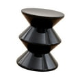 thumbnail image 4 of Dualoai PP Hourglass Shape Sofa Stool Side Table Bedside End Table for Coffee, Patio Black, 4 of 9
