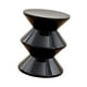 thumbnail image 4 of Taburete de sofá en forma de reloj de arena de PP, mesa auxiliar, banco de entrada, ahorro de espacio, pequeño, de noche Negro, 4 of 9