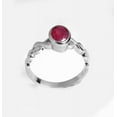 thumbnail image 3 of 925 Sterling Silver Red Ruby Gemstone Oval Shape Women Ring Christmas Gift , Engagement ,Ring, 3 of 5