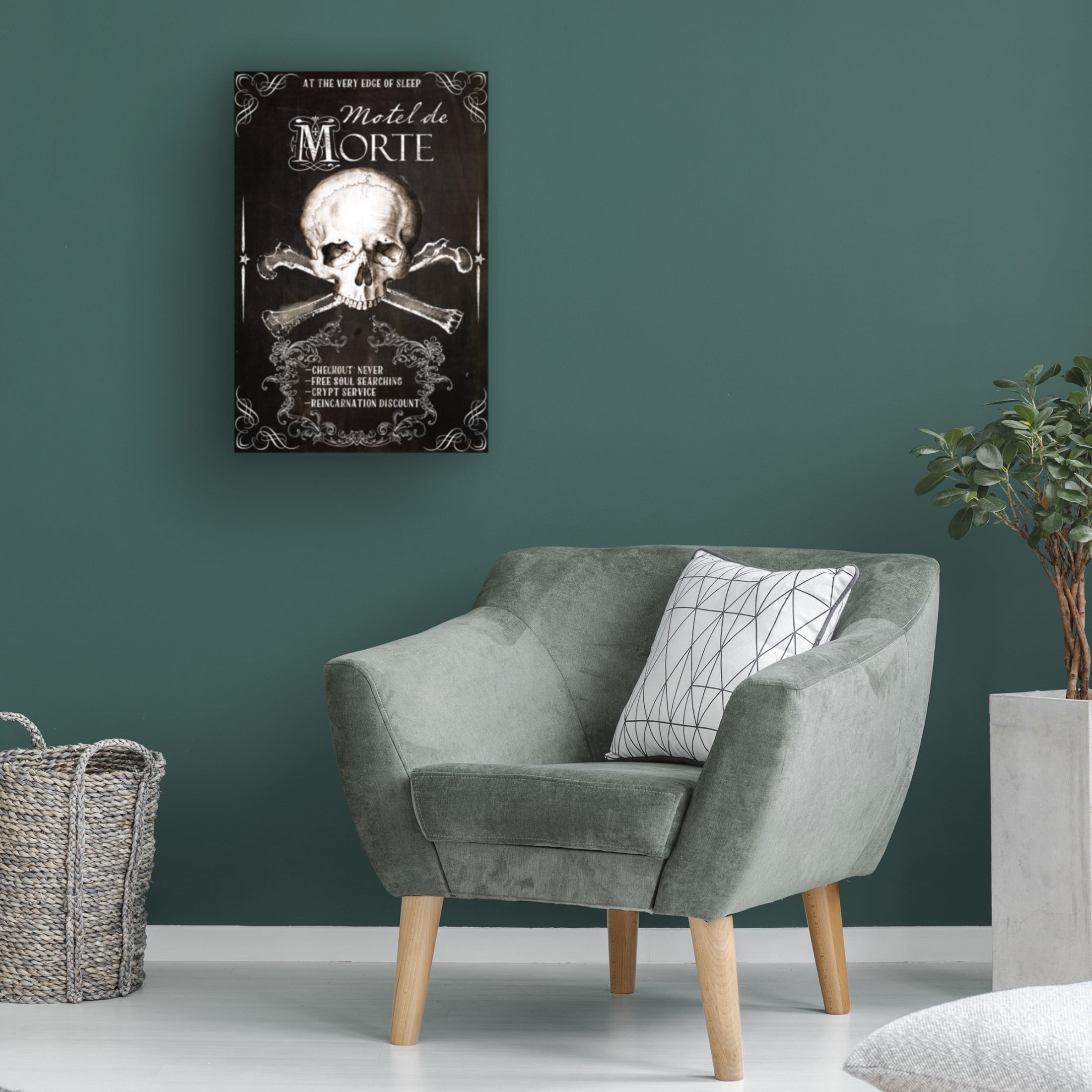Canvas Wall Art - Sasha 'Motel Morte' Wall Art for Living Room, Bedroom, or Office Décor by Trademark Fine Art - 12 x 19 Inches
