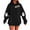 Black, variant on BangWanChi Women's Halloween Printed Hoodies Casual Long Sleeve Blouse Hooded Sweatshirts Top