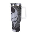 thumbnail image 2 of Jack Skellington 40 Oz Large Capacity Car Cup With Lid And Straw Stainless Steel Tumblers Cup With Handle For Women And Men, 2 of 8