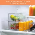 thumbnail image 3 of Sorbus Fridge Drawers, Clear Stackable Pull Out Refrigerator Organizer Bins - Food Storage Containers for Kitchen, Refrigerator, Freezer, Vanity & Fridge Organization and Storage, 4 Pack, Small Wide, 3 of 7