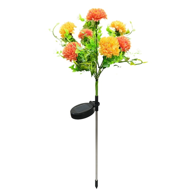 Luces de flores con energía solar Naiovety luz solar para césped de rosas decorativas al aire libre patio y jardín Iluminación y accesorios naranja amarillo