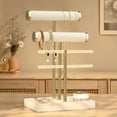 thumbnail image 6 of Niffgaff 3 Tier Bracelet Holder Display - Detachable T Bar Beige Velvet Bracelet Holder, Jewelry Holder Organizer for Bracelet, Necklace, Earrings, Rings, 6 of 7