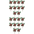 thumbnail image 4 of 20 Pcs Christmas Pine Tree Branches Lifelike Berries and Pine Cones Decoration, 4 of 7