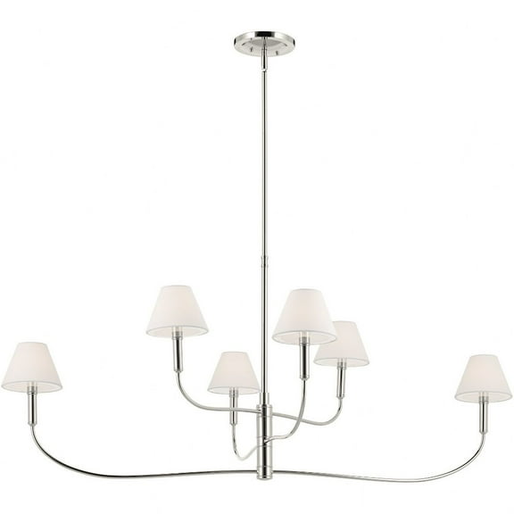52768PN Kichler Lighting Eadie - 6 Light XLarge Chandelier-23.25 Inch Tall and 6 Inch Wide-Polished Nickel Finish