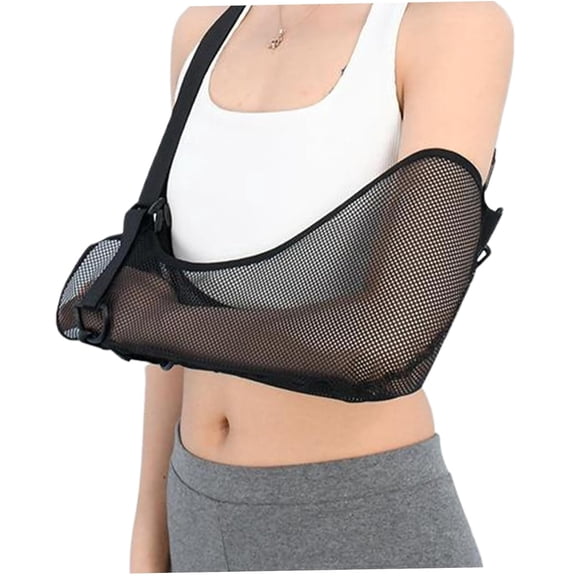 Mesh Arm Shoulder Sling, Medical Shoulder Immobilizer for Injury and Surgery Recovery, Breathable Arm Brace with Adjustable Padded Strap for Men Women