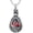 Butterfly, variant on 925 Sterling Silver Cat Urn Necklace for Ashes - Teardrop Red Crystal Cremation Jewelry for Pet Loss - Vintage Cat Memorial Keepsake Pendant for Women, 22+2 Inch Chain
