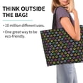 thumbnail image 2 of Ratiio Colorful Paw Print Reusable Grocery Bags - Washable, Foldable, Packable Tote, Large Handles, Heavy Duty, Zippered Top Pouch, 2 of 7