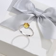 thumbnail image 5 of Womens Sterling Silver Ring Eight Hearts And Arrows Zircon With Three Layer Platinum Plating For Anniversary Ring, 5 of 7