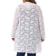 thumbnail image 3 of Cardigan de encaje de talla grande Agnes Orinda para mujeres, cárdigan con volantes, abierto al frente, de manga larga, cubre hombros de encaje transparente, 1X blanco, 3 of 5