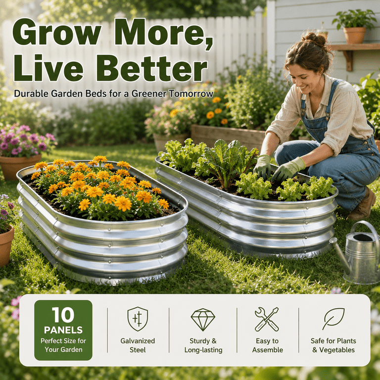 UNTIMATY 4x2x1 ft Galvanized Raised Garden Bed photo 6