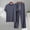Suit-551Gray, variant on Gamivast Men's 2 Piece Sleepwear Set Soft Crew Neck Tee and Straight Leg Pants Loose Fit Loungewear Breathable Pajamas Lightweight Nightwear Home Suit